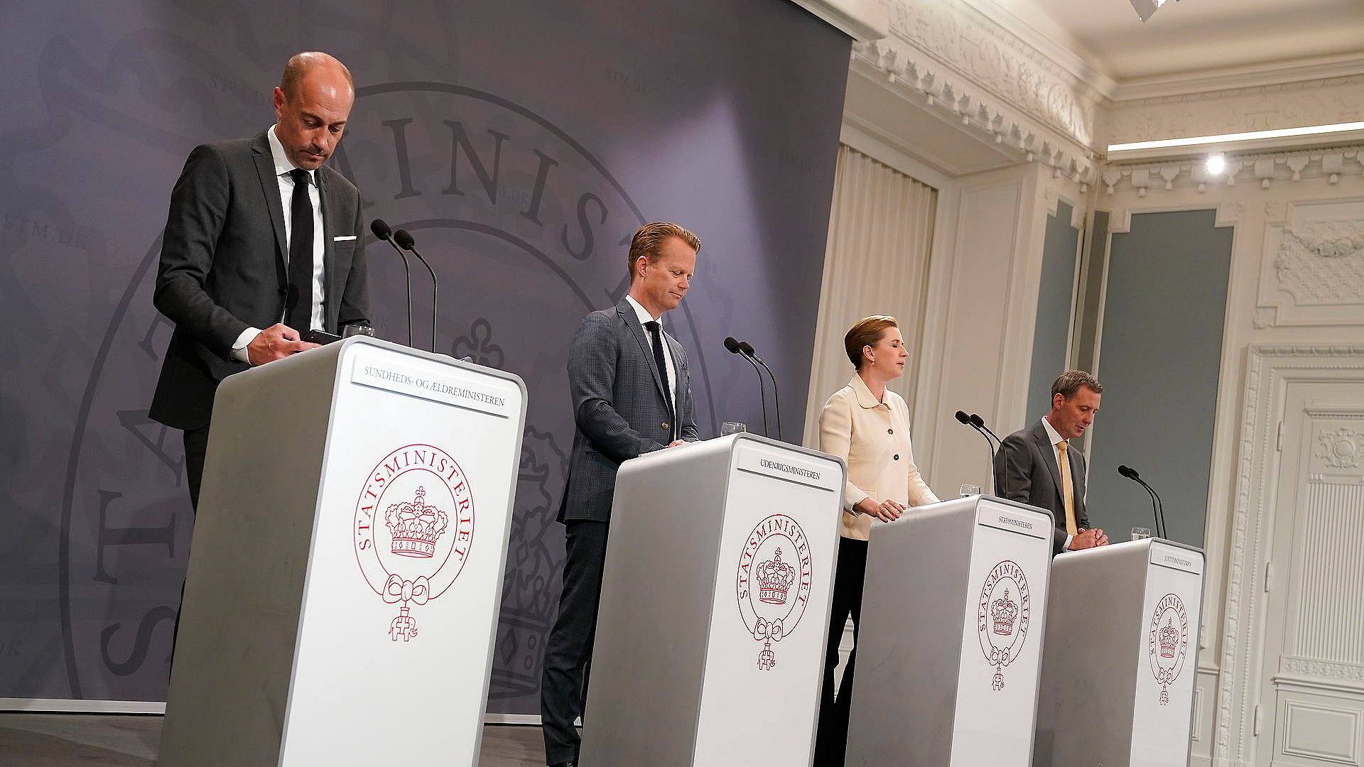 Dagens pressemøde i Statsministeriet.